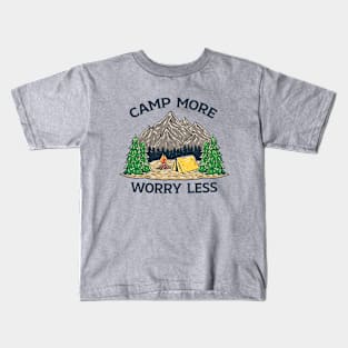 Camp More Worry Less Kids T-Shirt